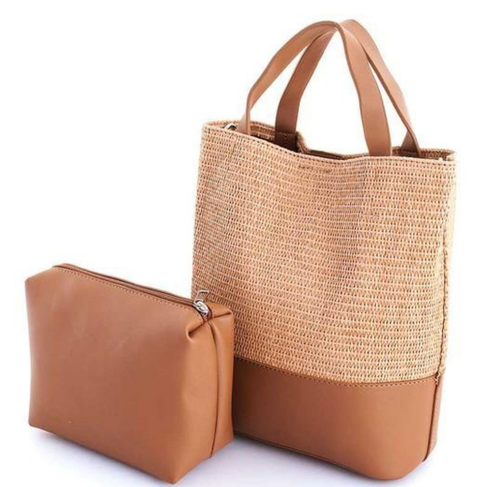 🔆 NEW - Straw Handbag Set